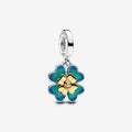 Charm Pendente Quadrifoglio Girevole con Diamante Creato in Laboratorio - CHARM