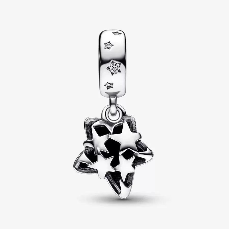 Charm Pendente Stella Blu Vetro di Murano