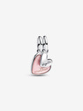 Charm Pendente Unione di Cuori Mamma e Figlia divisibile Argento Sterling 925 - CHARM