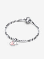Charm Pendente Unione di Cuori Mamma e Figlia divisibile Argento Sterling 925 - CHARM