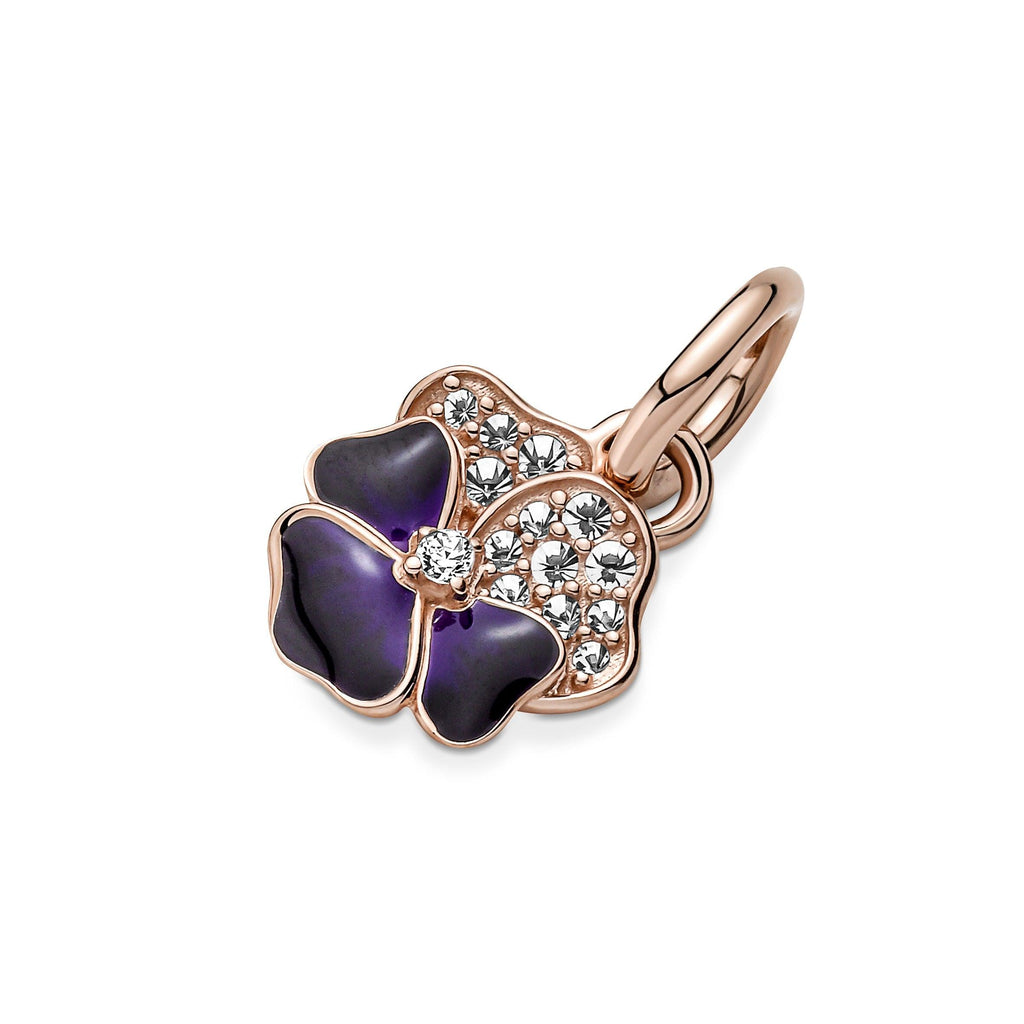 Charm Pendente Viola del Pensiero Luminosa