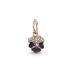 Charm Pendente Viola del Pensiero Luminosa