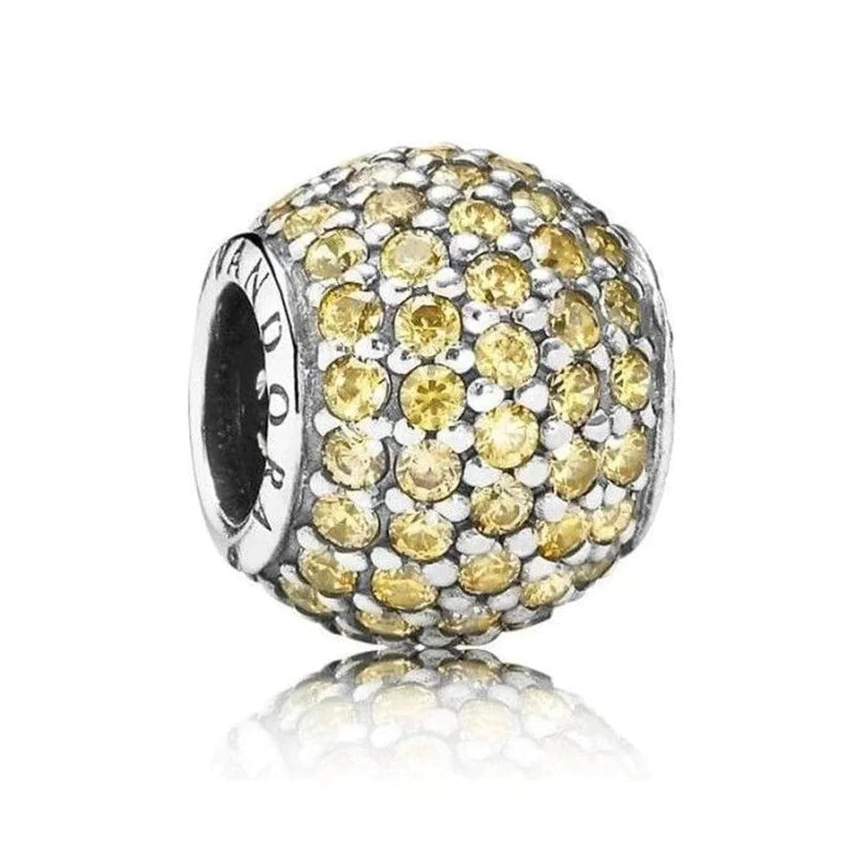 Charm Sfera in Pavé Color Oro