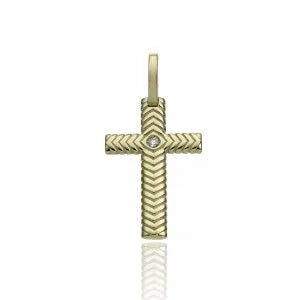 Ciondolo Croce in oro con diamante - ciondoli
