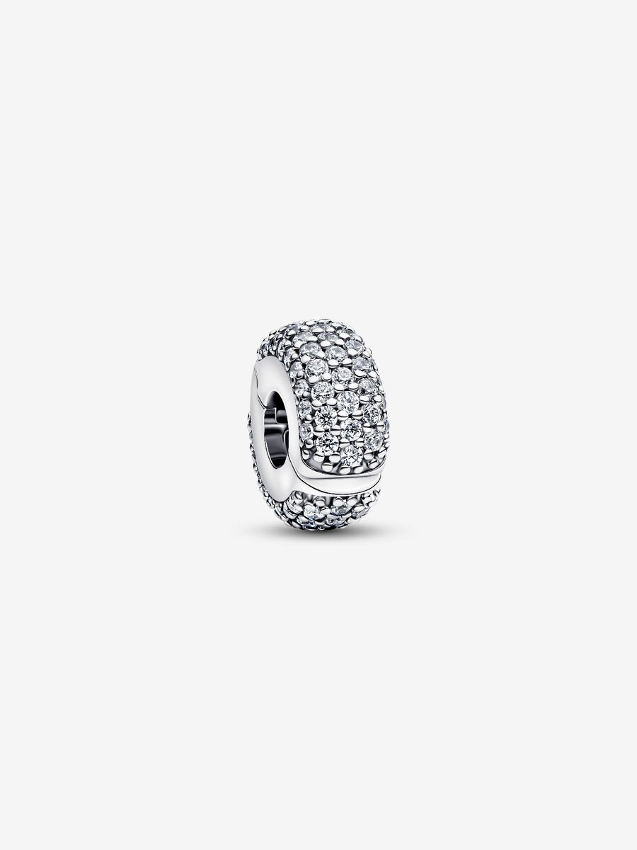 Clip Pavè Fascia Tripla Argento Sterling 925 - CHARM