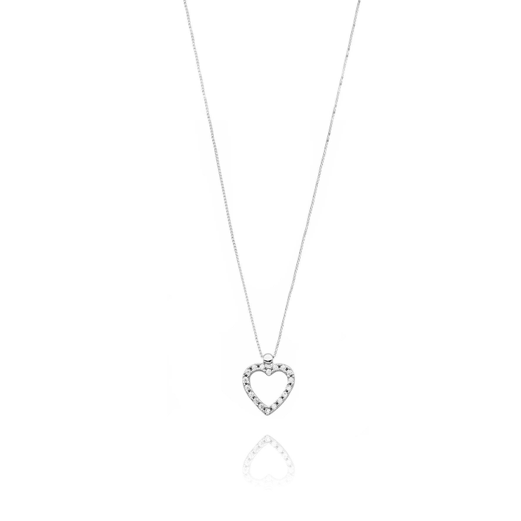 Collana a Cuore piccolo e Zirconi