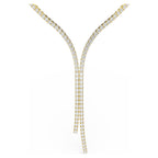 Collana a Y Matrix Taglio Round, Bianco, Finitura oro 18K