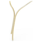 Collana a Y Matrix Taglio Round, Bianco, Finitura oro 18K