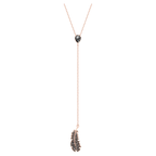 Collana a Y Naughty nero, Placcato oro rosa