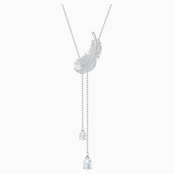 COLLANA A Y NICE, BIANCO, PLACCATURA RODIO