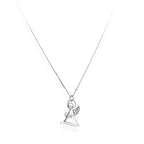 Collana Angelo Profilo Argento Zirconato