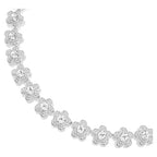 Collana Ariana Grande x Swarovski Taglio Round Fiore Bianca Placcato rodio - COLLANA