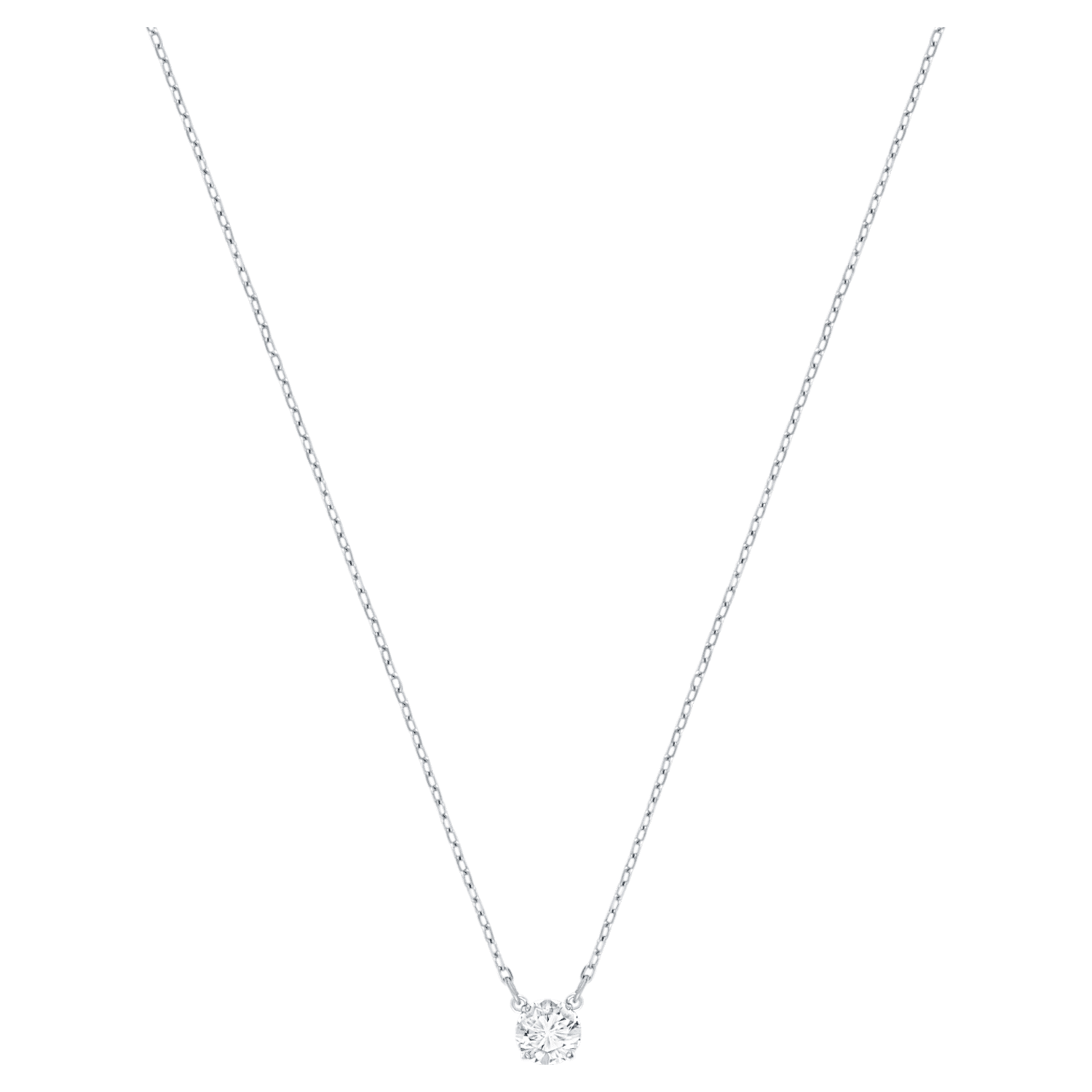 COLLANA ATTRACT ROUND, BIANCO, PLACCATURA RODIO