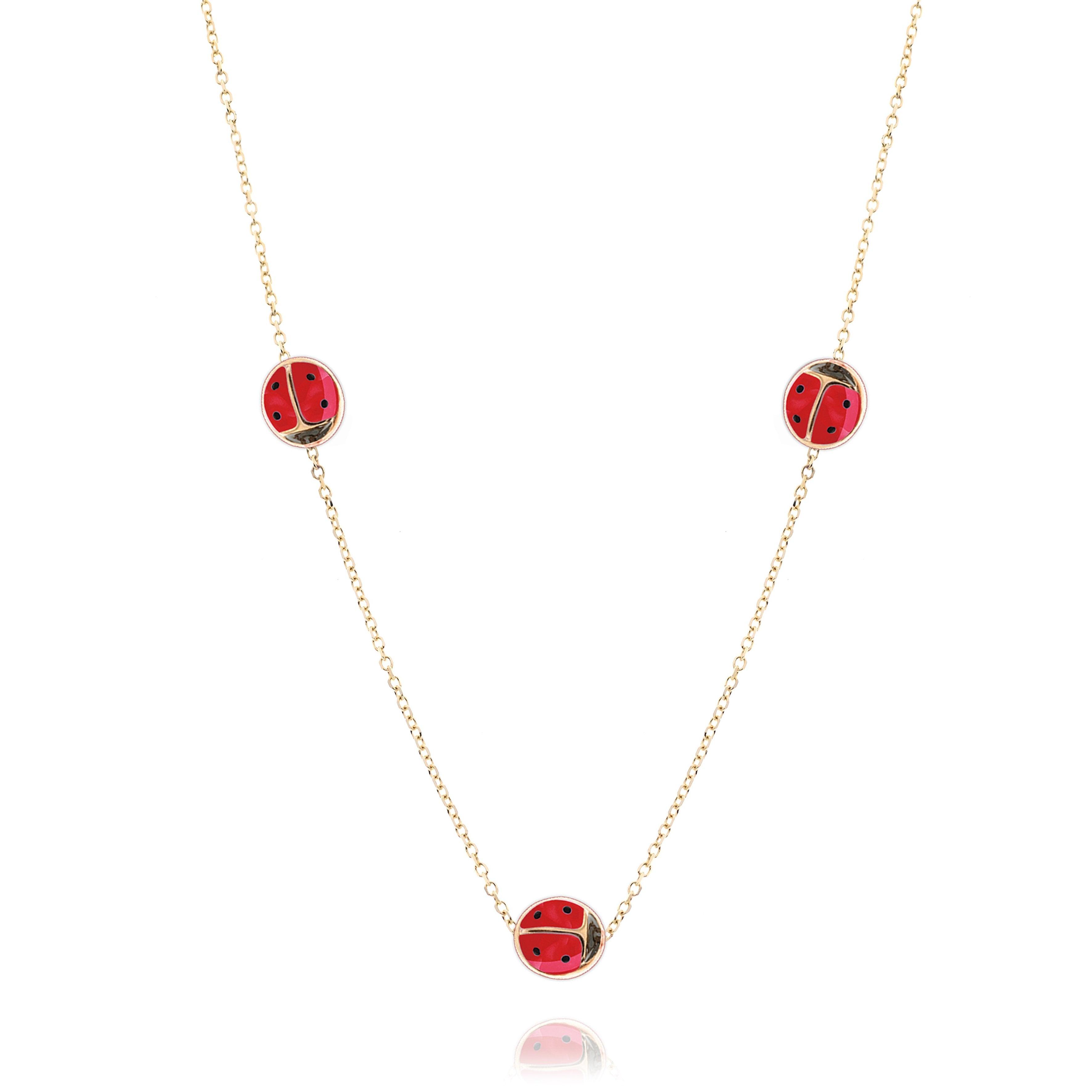 Collana Coccinelle rosse