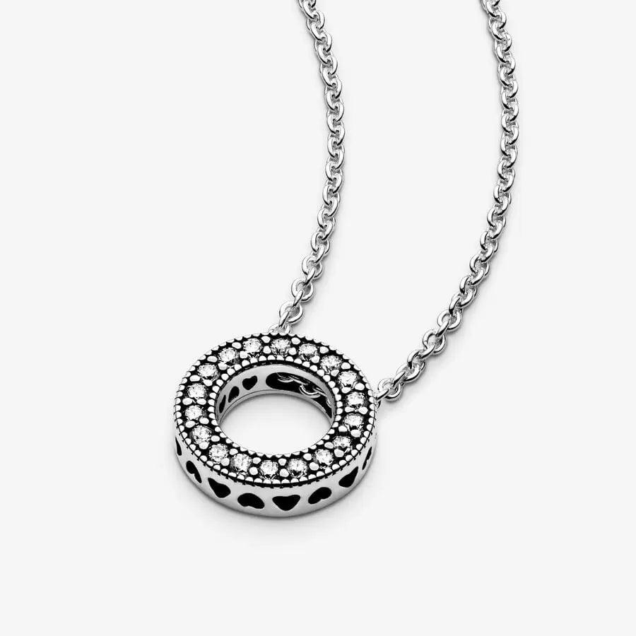 Collana con Cerchio Pavé