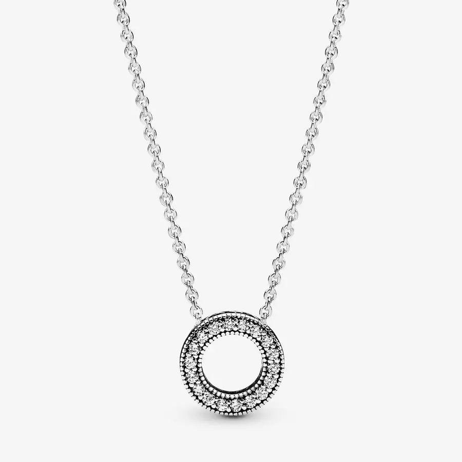 Collana con Cerchio Pavé
