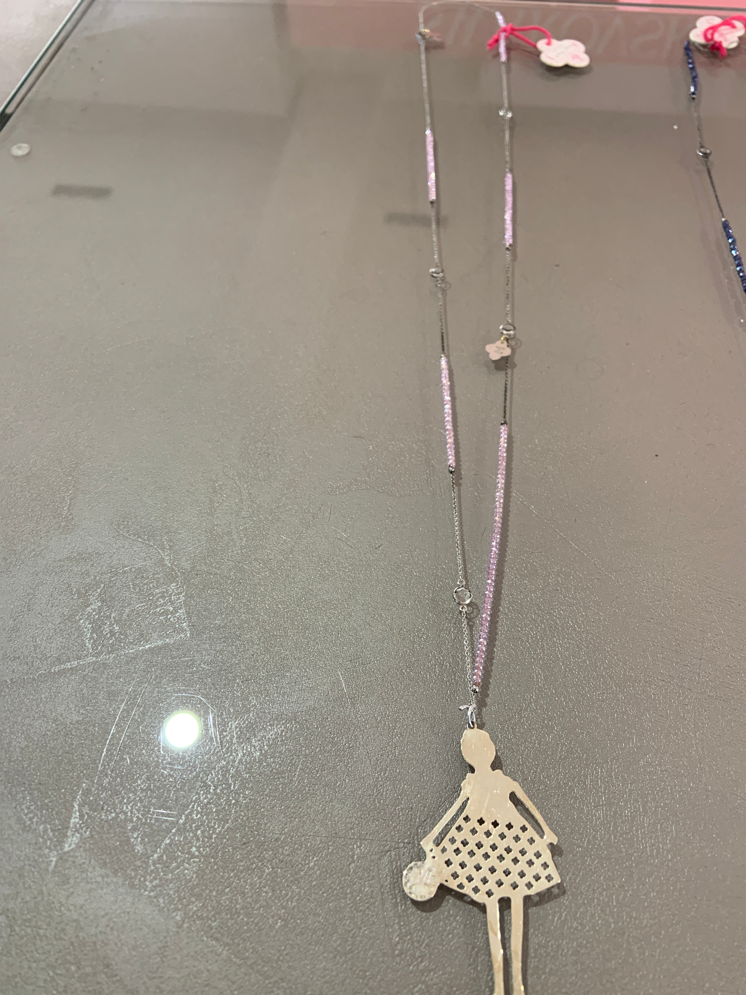 COLLANA CON CRISTALLO E ARGENTO LE CAROSE - BLU - COLLANA