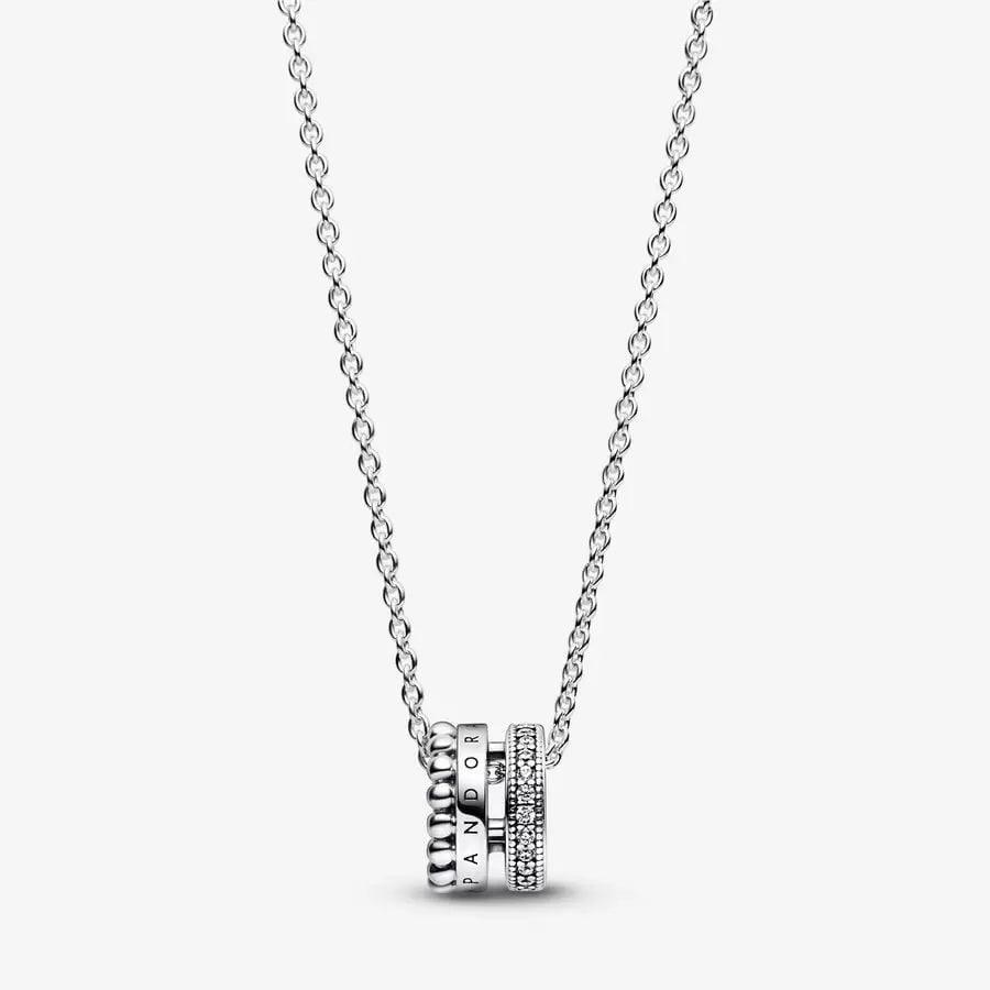 Collana con Logo, Pavé e Sfere