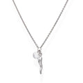 COLLANA CORNETTO RODIO E PUNTO LUCE