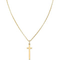 Collana Croce Lunga Rodio DORATA