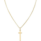 Collana Croce Lunga Rodio DORATA
