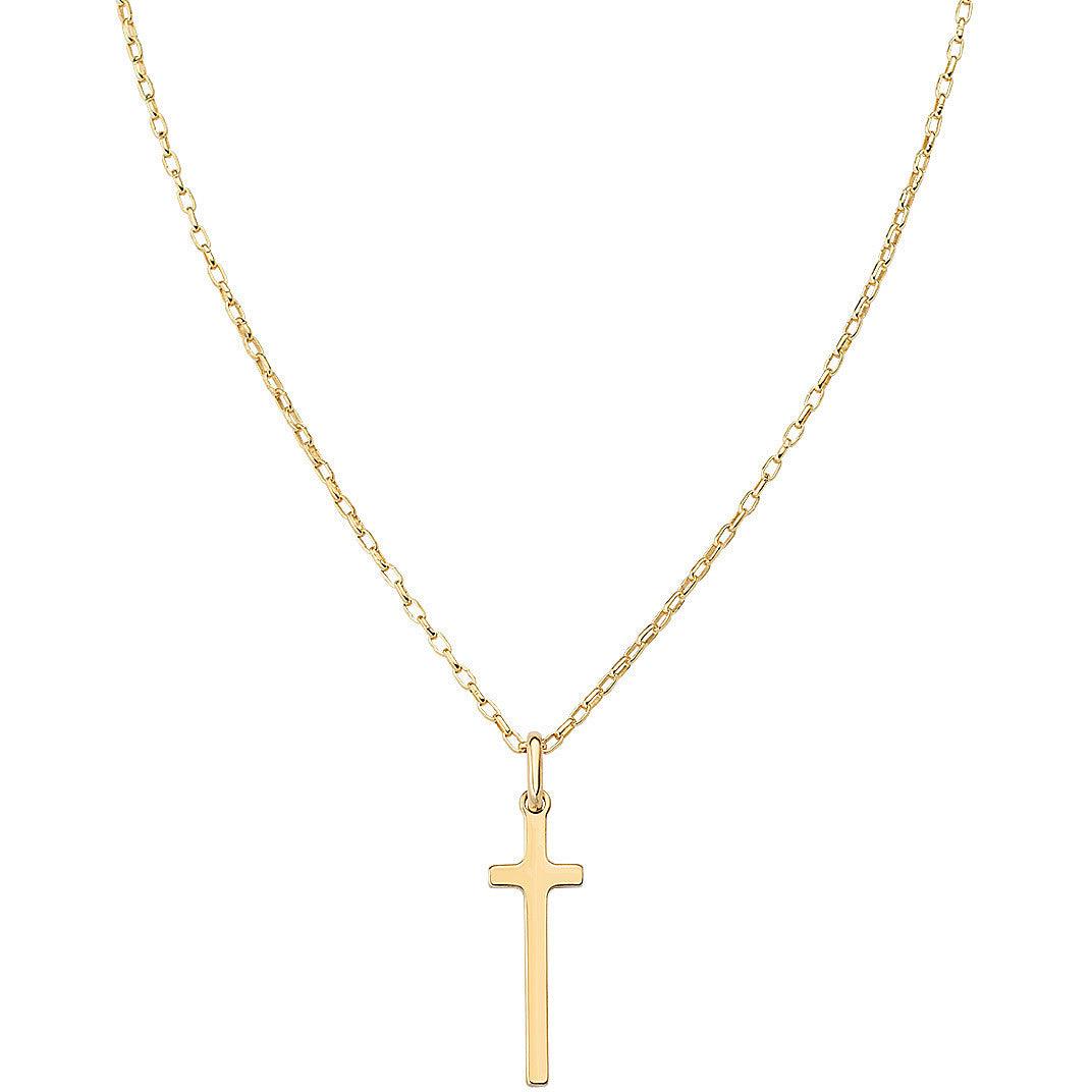 Collana Croce Lunga Rodio DORATA