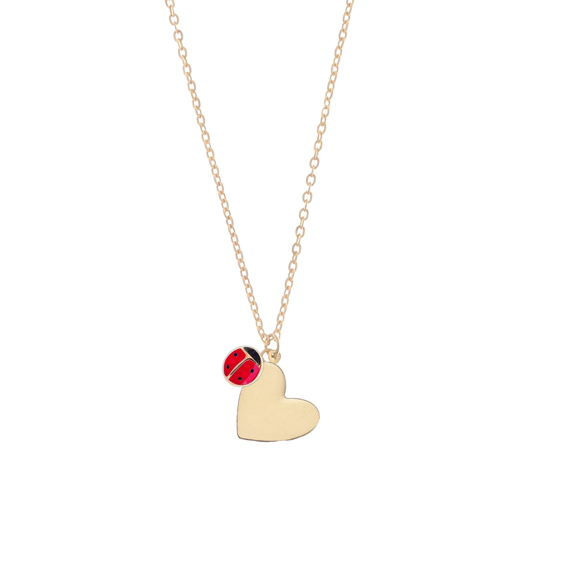 Collana Cuore e Coccinella