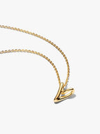 Collana Cuore Piccolo Linea Sinuosa Finitura in Oro - COLLANA