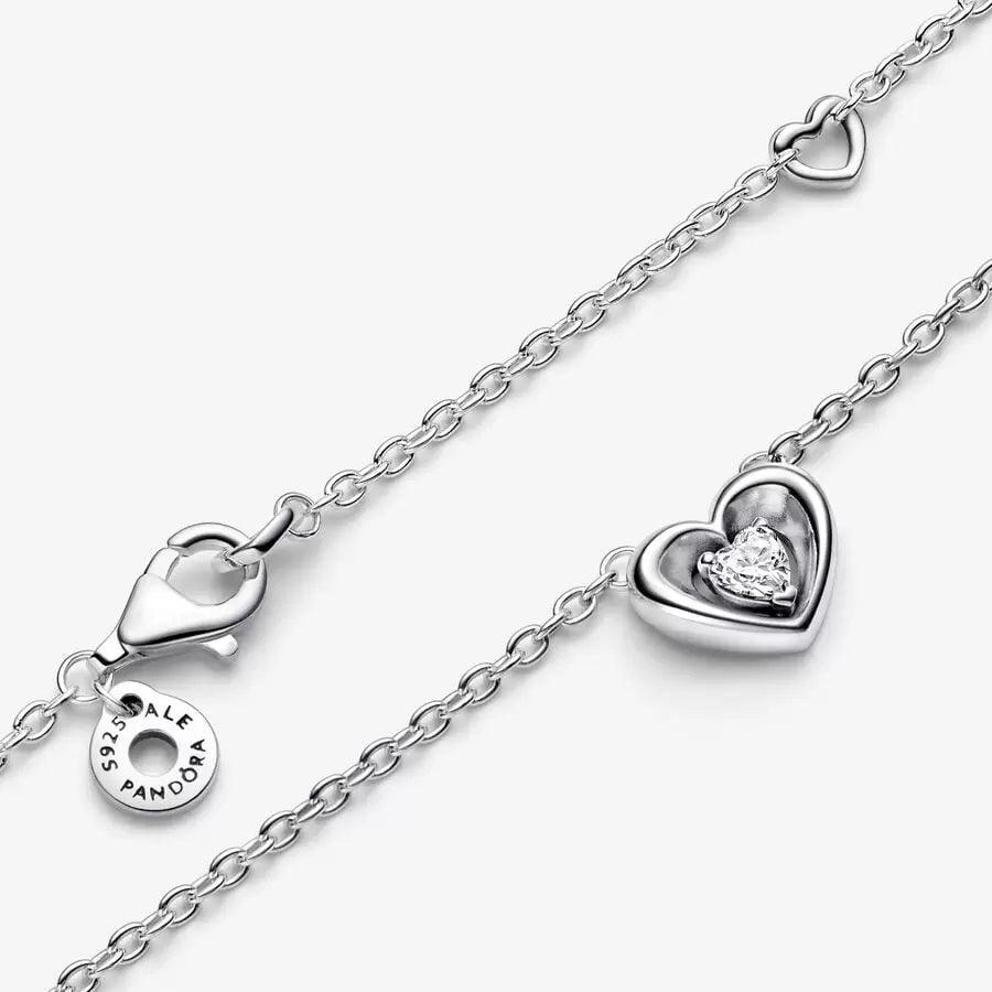 Collana Cuore Splendente con Pietra