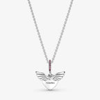 Collana Cuori Rosa con Ali