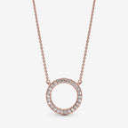 Collana Donna Pandora Cerchio Scintillante Oro Rosa