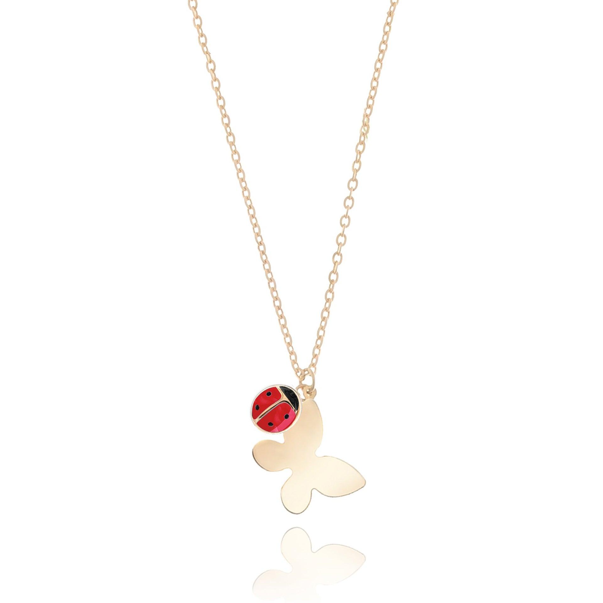 Collana Farfalla e Coccinella