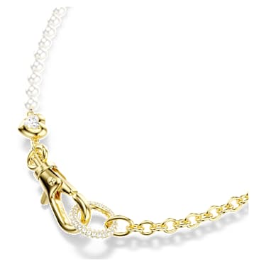 Collana Idyllia Crystal Pearl Bianca Placcato color oro - COLLANA