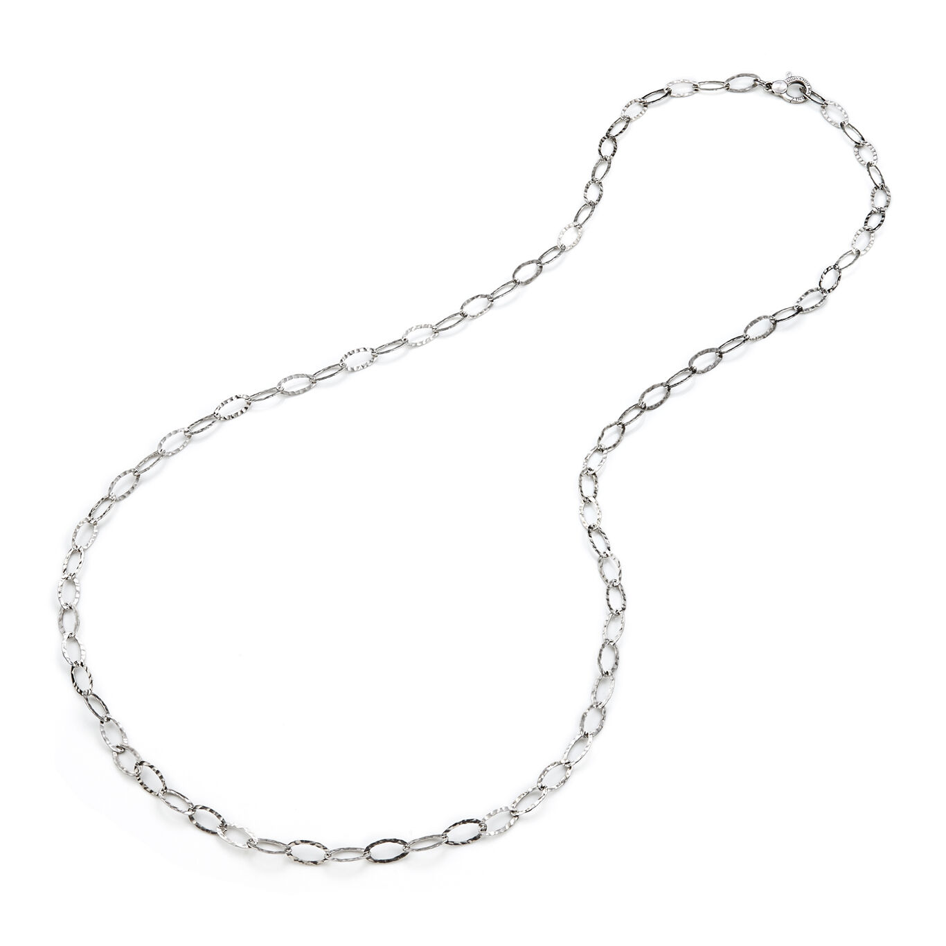 Collana Maglia Ovale Martellata Collana in Argento 925 - COLLANA