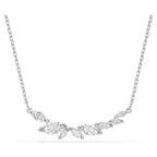 Collana Mesmera Taglio Marquise, Bianca, Placcato rodio