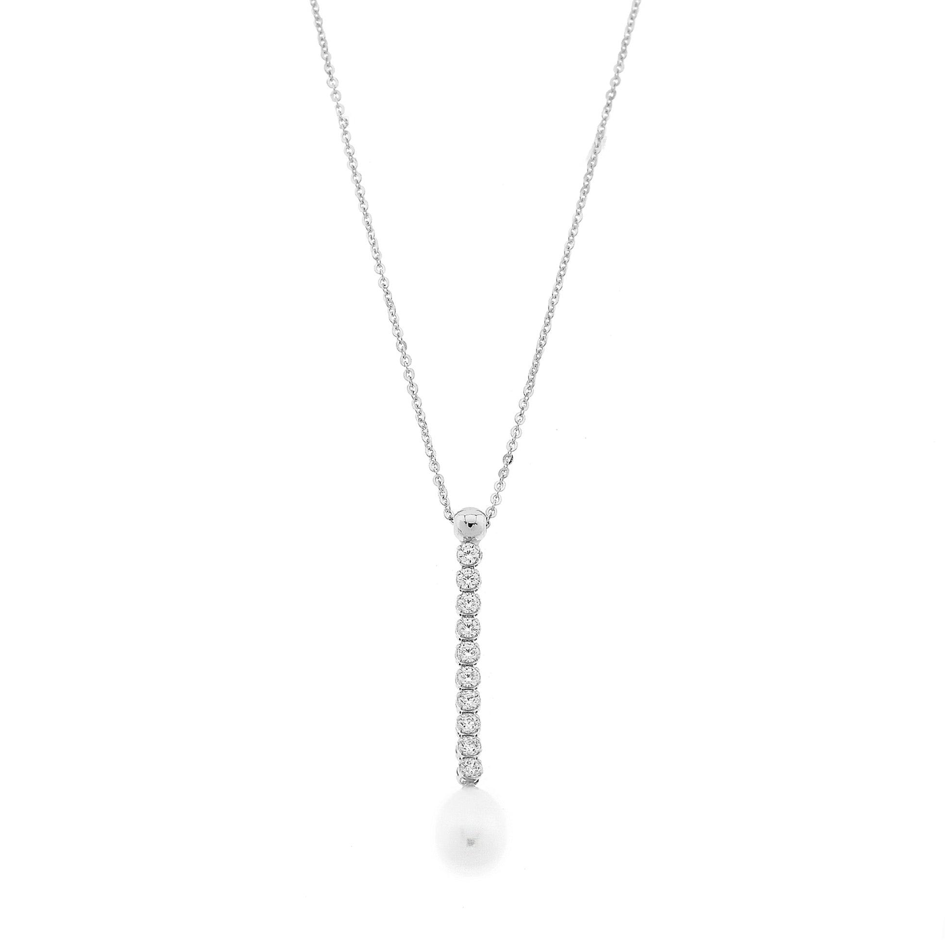 Collana Perla e Zirconi