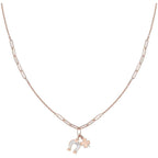 Collana Quadrifoglio e Ferro di Cavallo RosèDescrizione prodotto