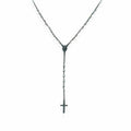Collana Rosario brunita Cristalli fumè