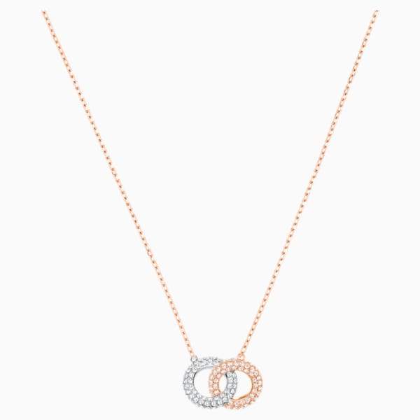 COLLANA STONE, MULTICOLORE, PLACCATO ORO ROSA