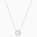 COLLANA SWAROVSKI SPARKLING DANCE ROUND, PLACCATURA RODIO BIANCA DORATA