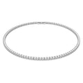 COLLANA TENNIS DELUXE, BIANCO, PLACCATO RODIO