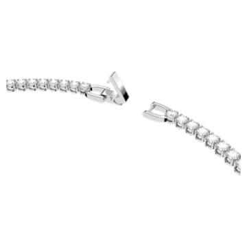 COLLANA TENNIS DELUXE, BIANCO, PLACCATO RODIO