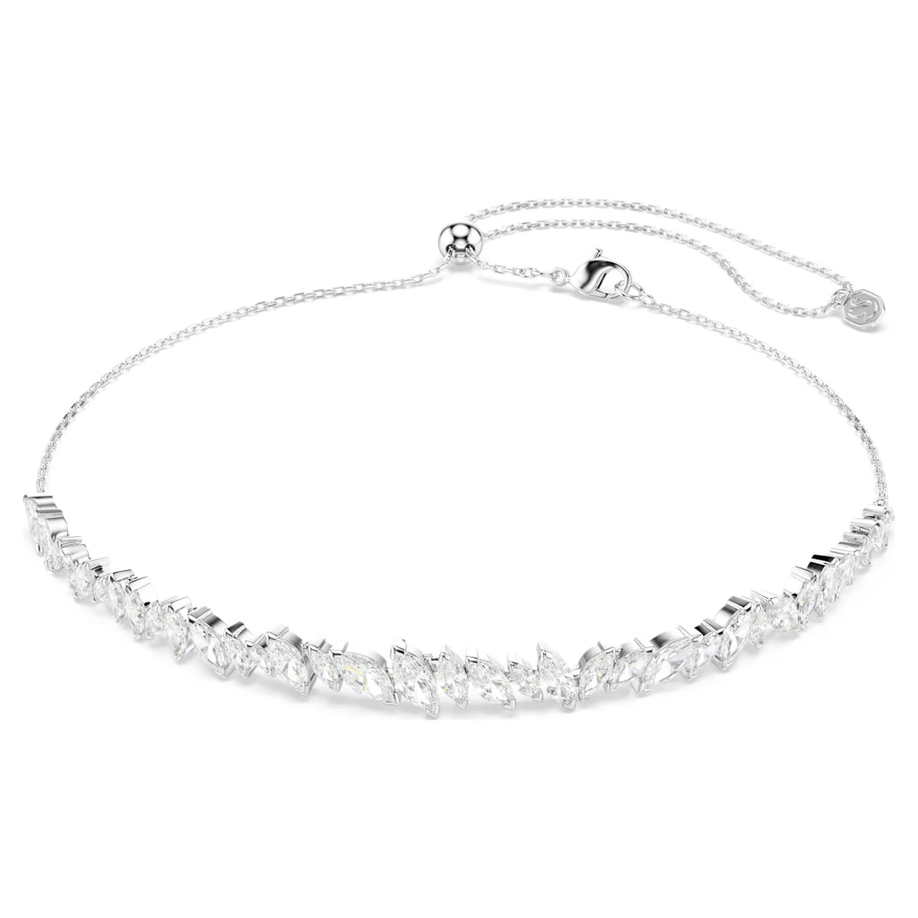 Girocollo Mesmera Taglio Marquise, Bianco, Placcato rodio