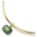 Girocollo Sublima Taglio ottagonale, Verde, Finitura oro 18K