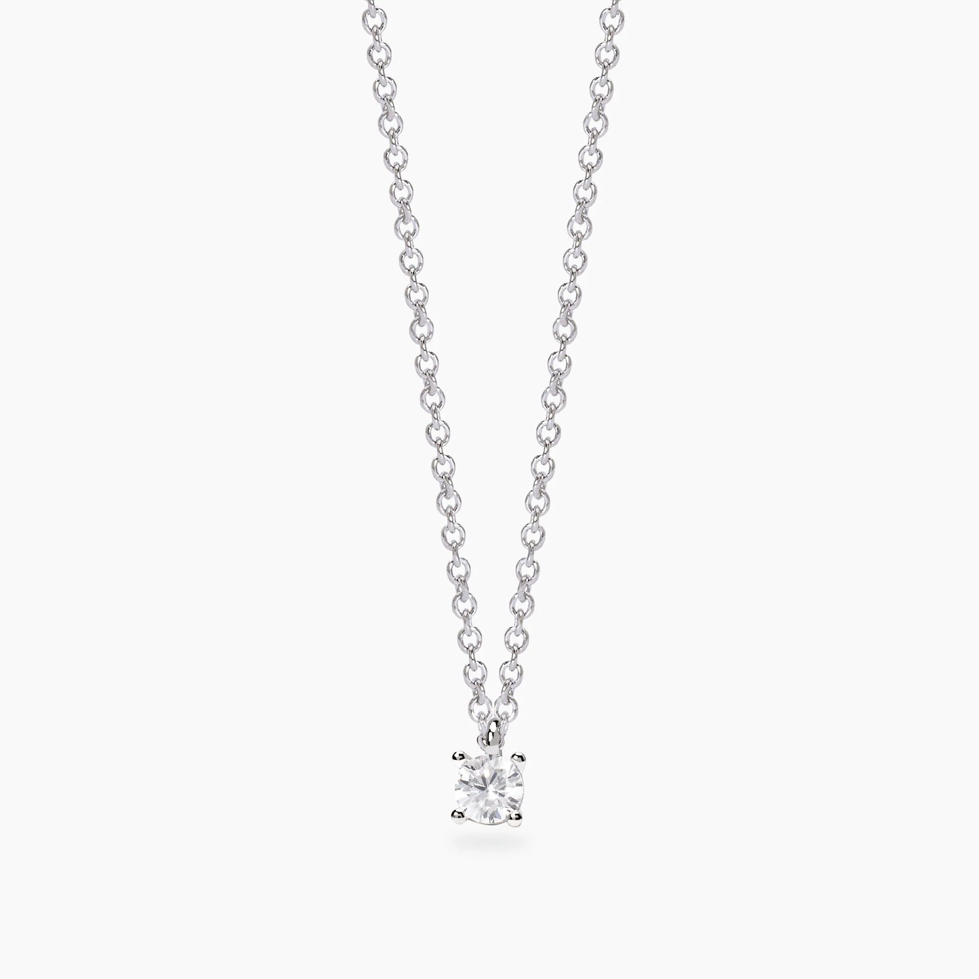 Girocollo con Diamante Lab-Grown 0,17ct – Mabina Gioielli