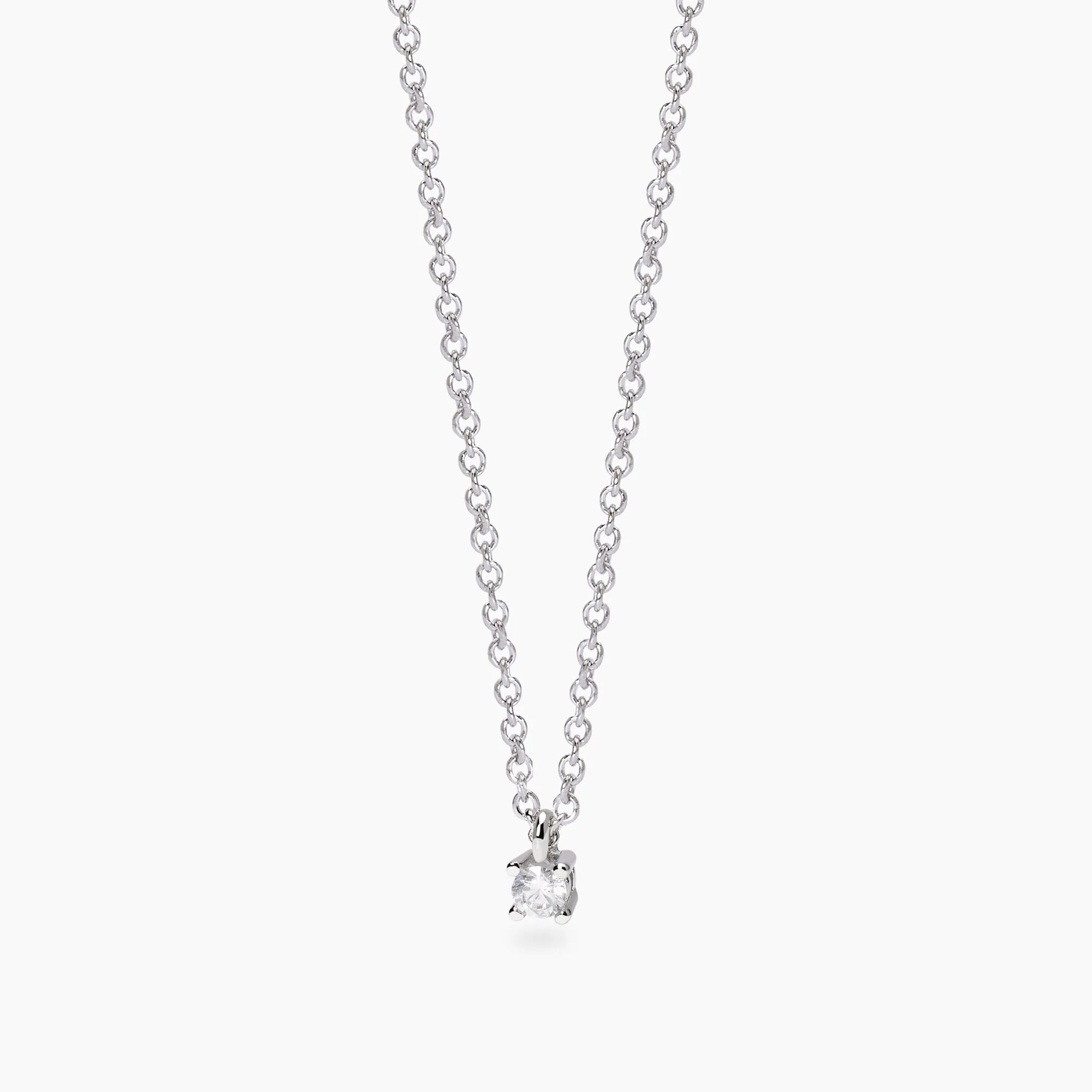Girocollo con Diamante Lab-Grown 0,06 Carati – Mabina Gioielli