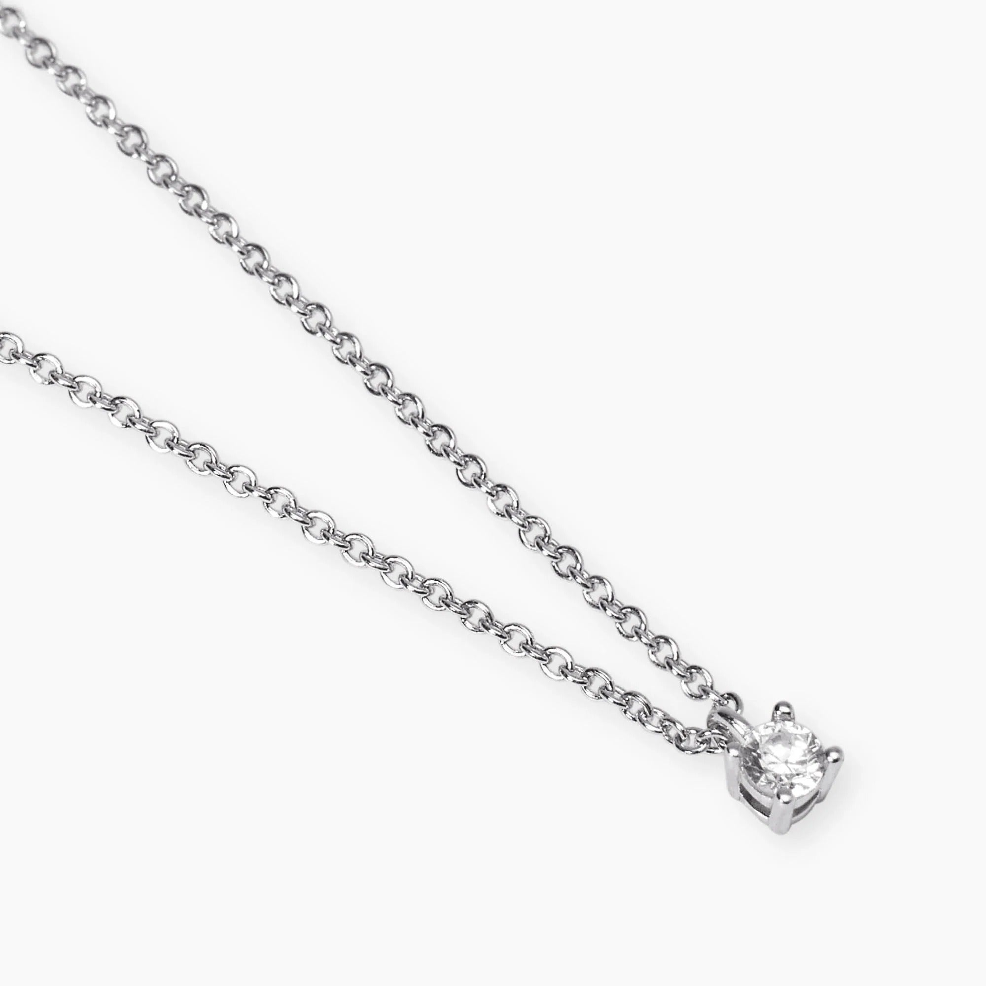 Girocollo con Diamante Lab-Grown 0,1 Carati – Mabina Gioielli