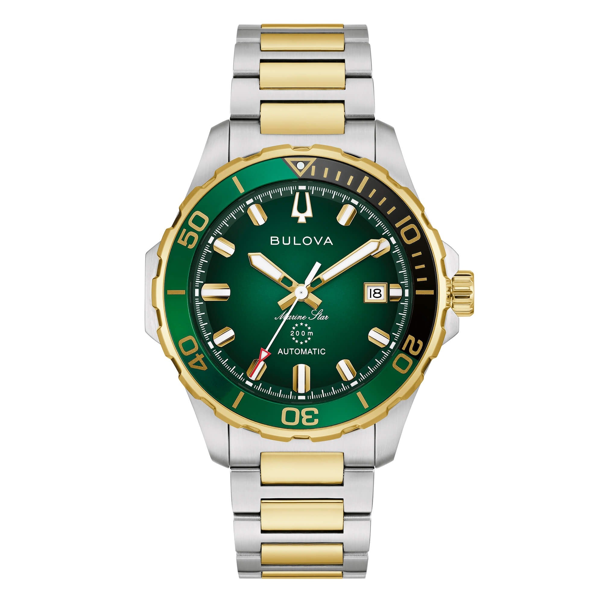 Orologio Automatico Uomo Bulova Marine Star Verde e Oro - 98B467