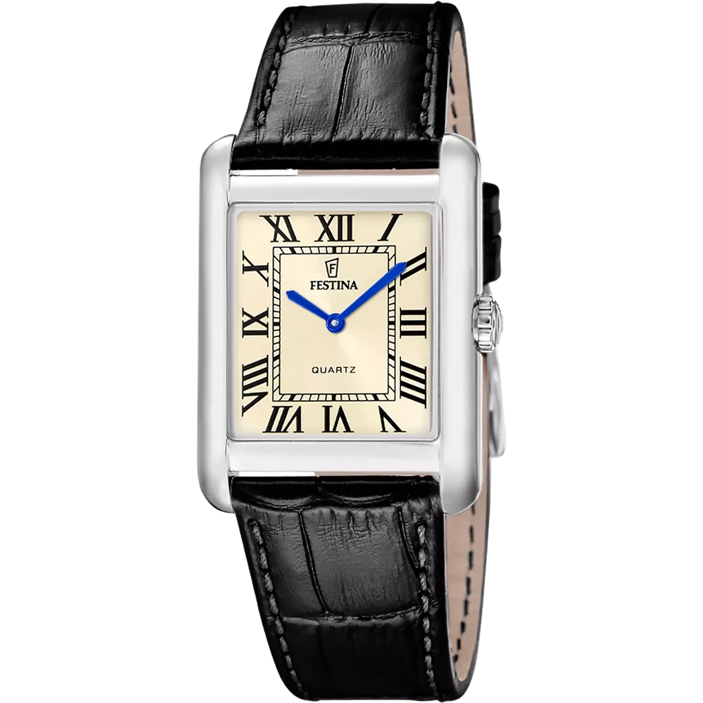Orologio Uomo Festina On The Square Cassa Quadrata con Cinturino in Pelle