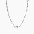 Collana Punto Luce Tondo in Diamante Lab-Grown 0,03ct – Mabina Gioielli